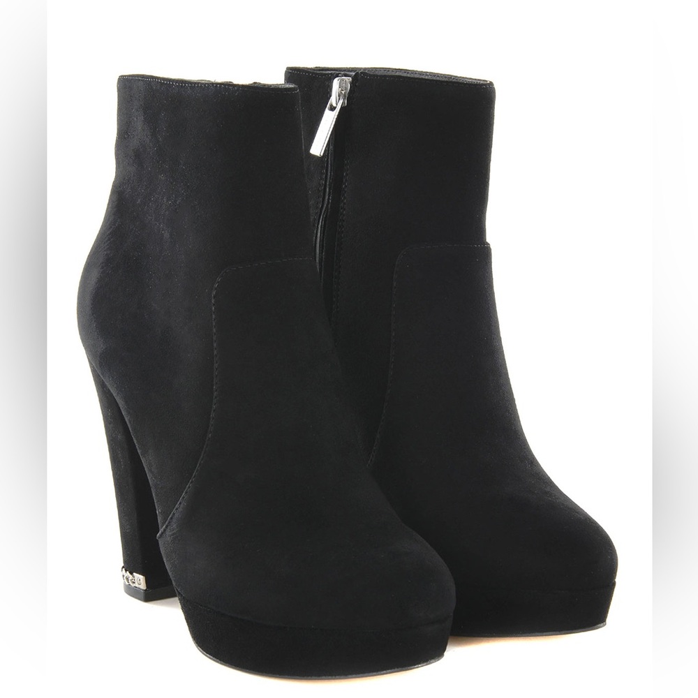Michael Kors Sabrina Black Suede Ankle Boot
